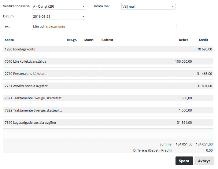 Traktamente SpeedLedger Hjälpcenter